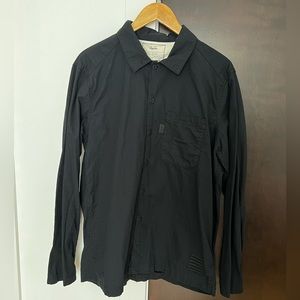 Rapha Mens Black Commuter Long Sleeve Button Down